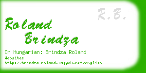 roland brindza business card